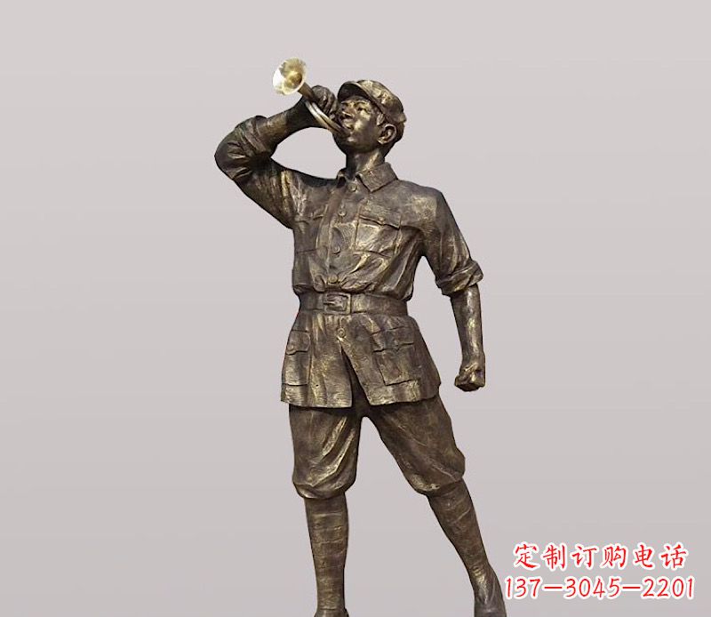 西安铜雕解放军战士