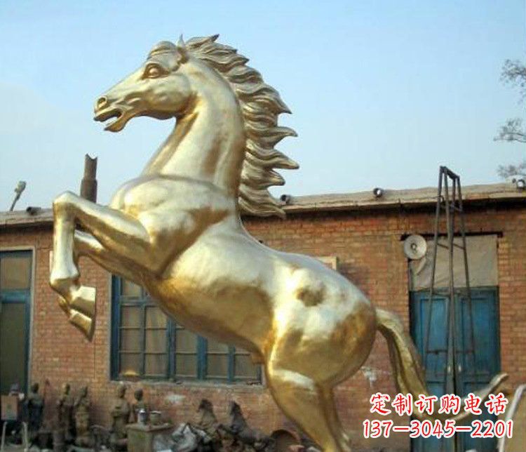 西安铜雕室商场招财动物马雕塑