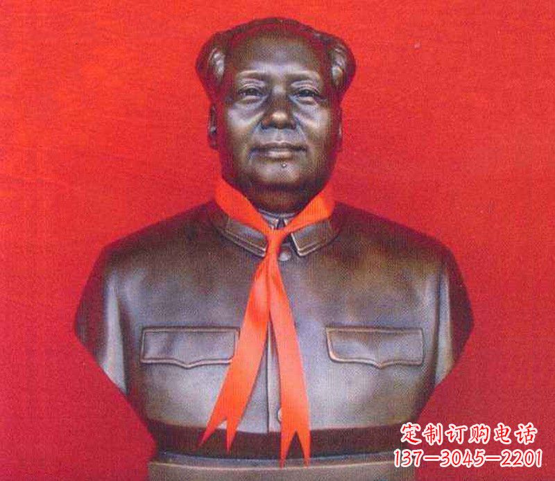 西安铜雕校园红领巾主席雕塑摆件