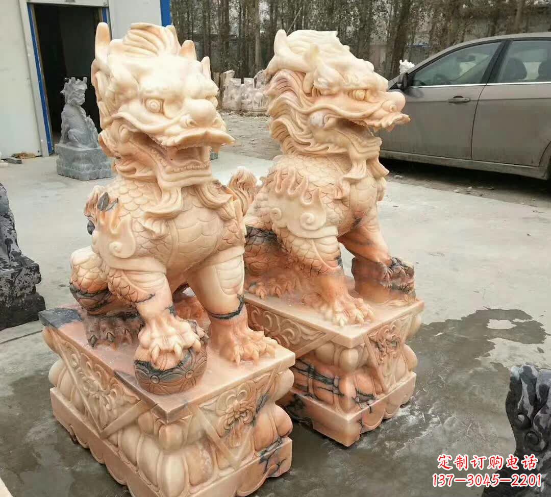 西安晚霞红酒店麒麟门墩