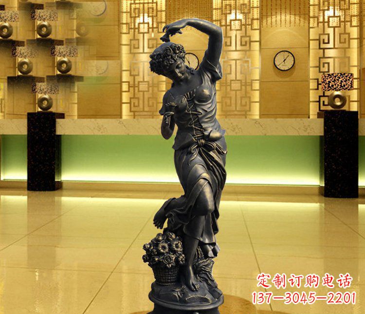 西安西方女人别墅景观铜雕
