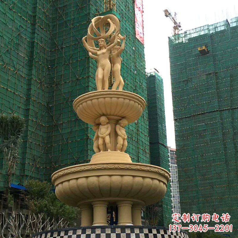 西安小区大型欧式人物景观喷泉