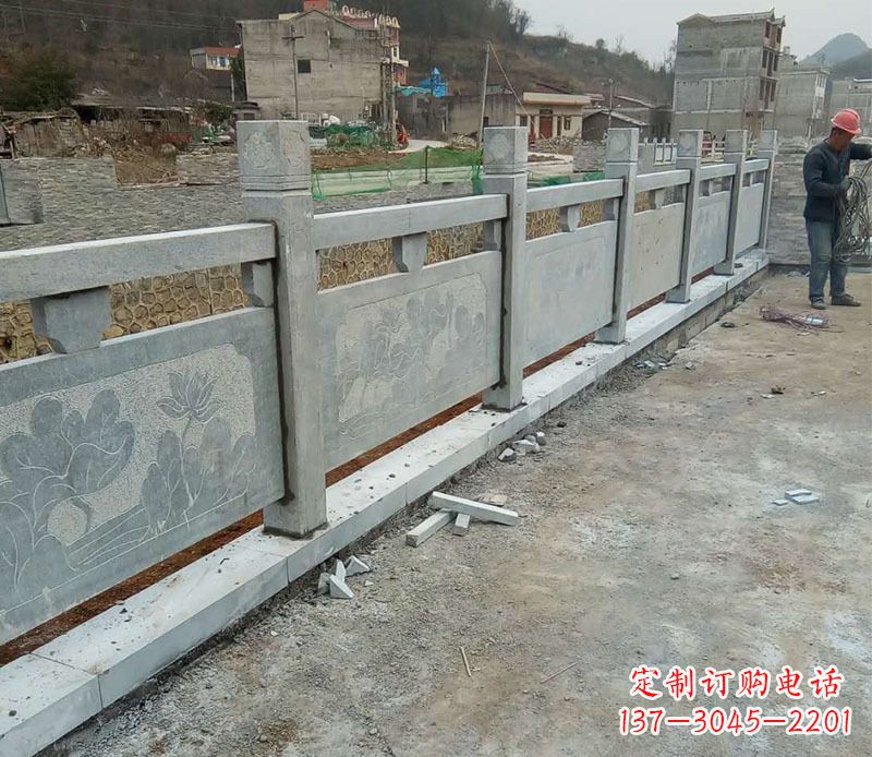 西安园林仿古石栏板景观石雕 (5)