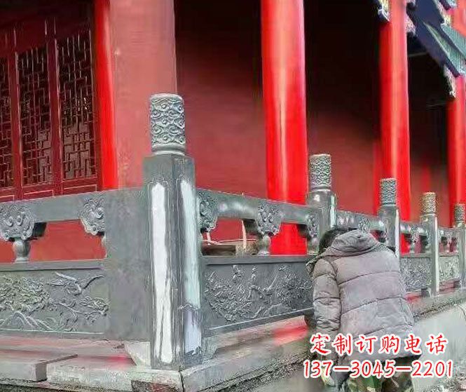 西安园林仿古石栏板景观石雕 (9)