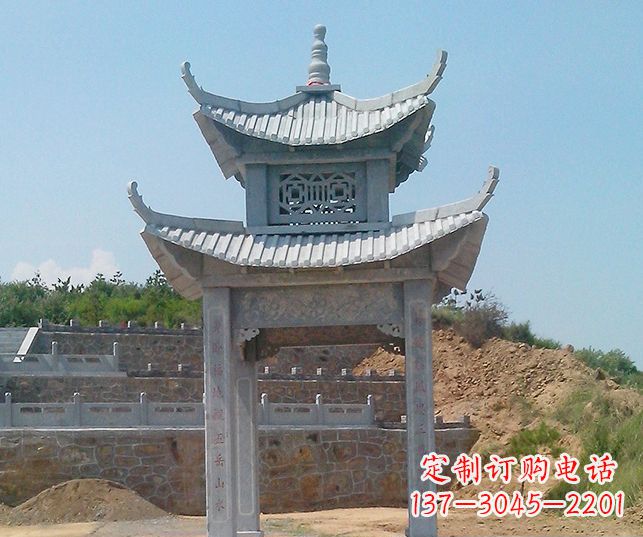 西安园林景观仿古石雕凉亭