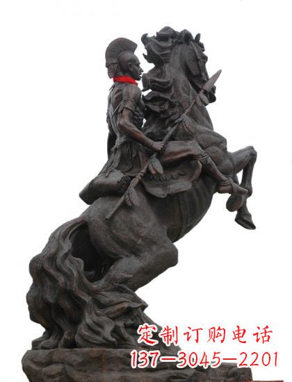西安战士与马 铸铜雕塑