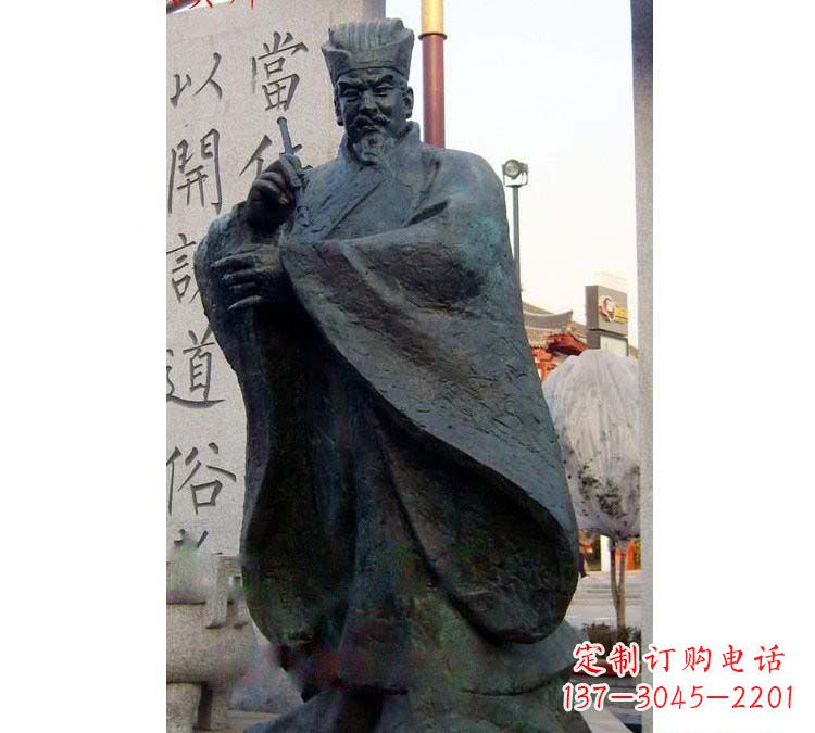 西安铸铜古代名人颜真卿