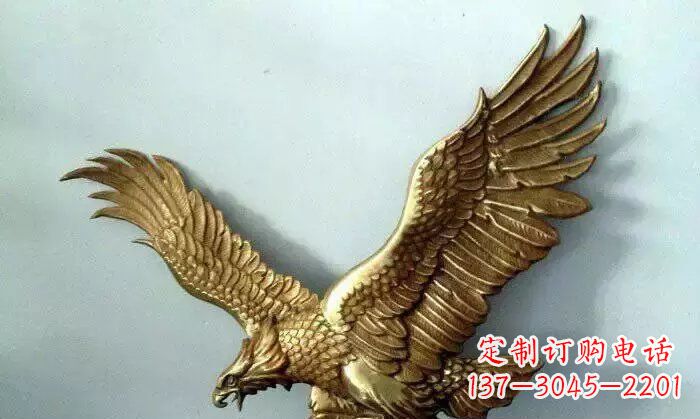 西安铸铜老鹰企业动物铜雕 (2)