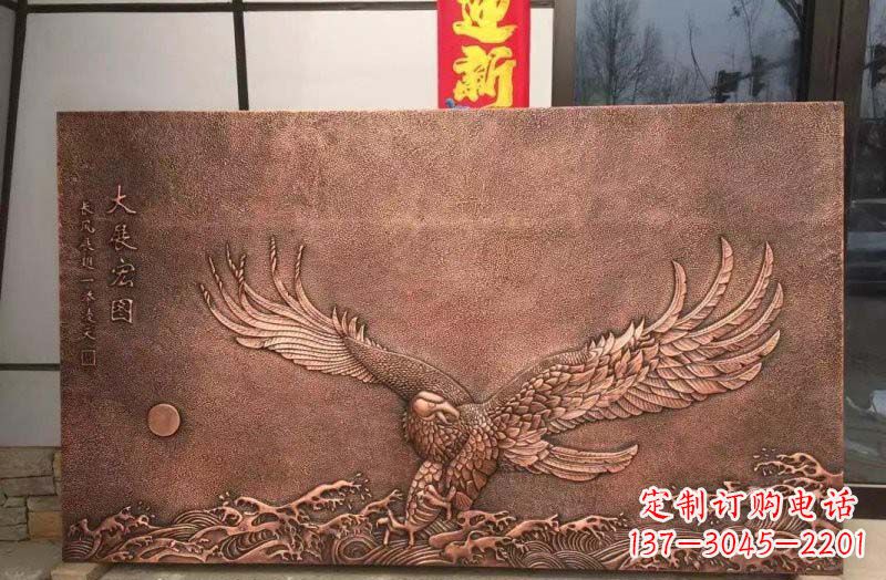 西安铸铜老鹰浮雕