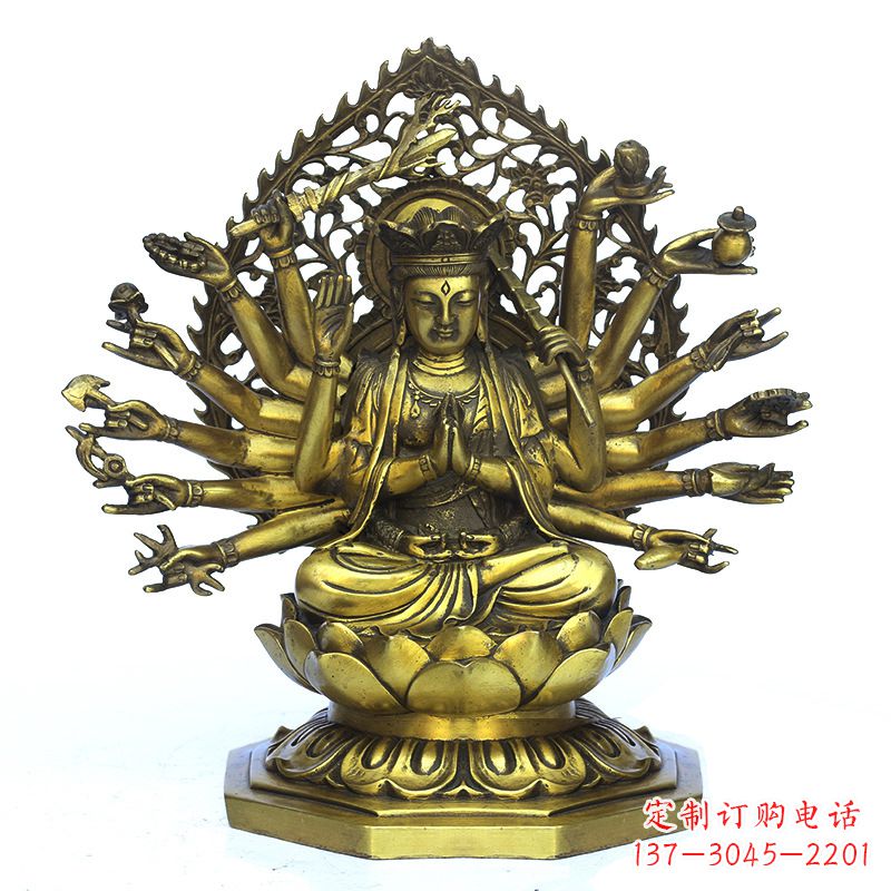 西安铸铜千手观音雕塑