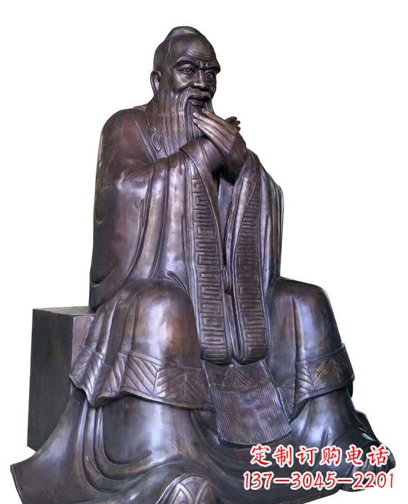 西安作揖孔子青铜像